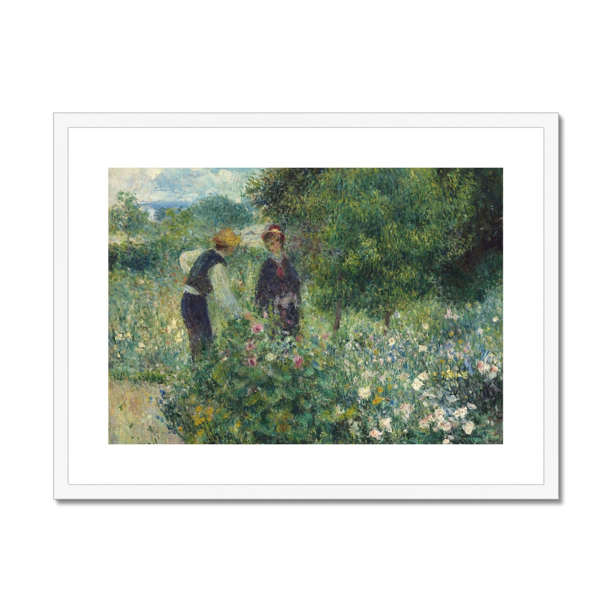 Picking Flowers by Pierre-Auguste Renoir Framed & Mounted Print