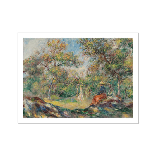 Femme Dans Un Paysage by Pierre-Auguste Renoir Fine Art Print