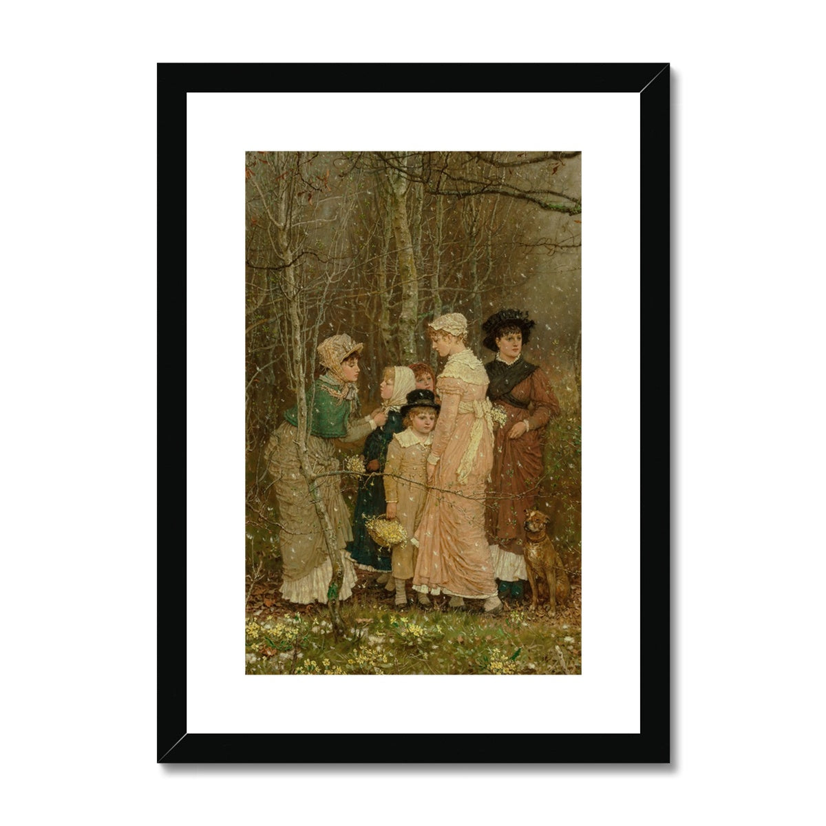 Snow in Spring by George Henry Boughton  Framed & Mounted Print