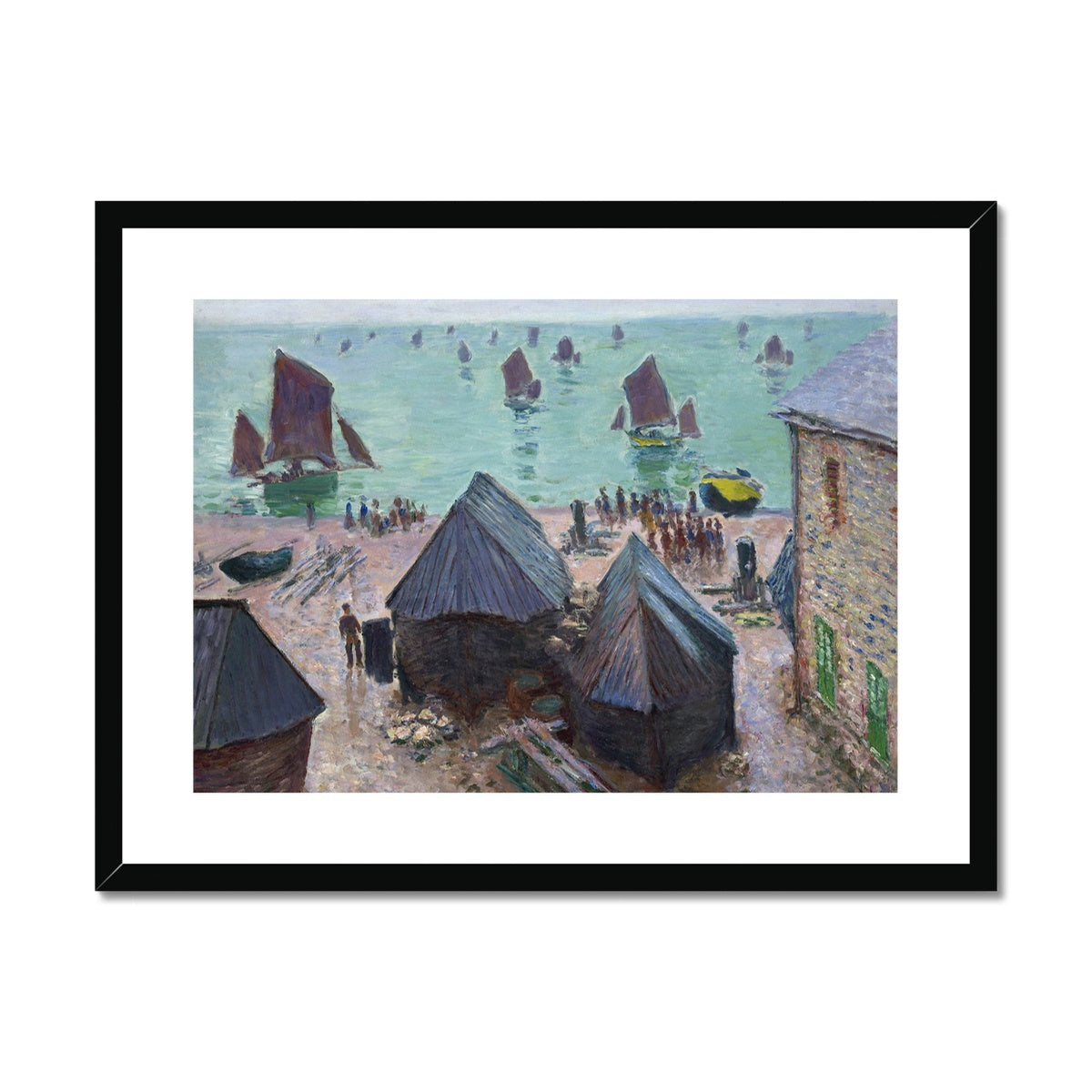 The Departure of the Boats, Étretat by Claude Monet Framed & Mounted Print