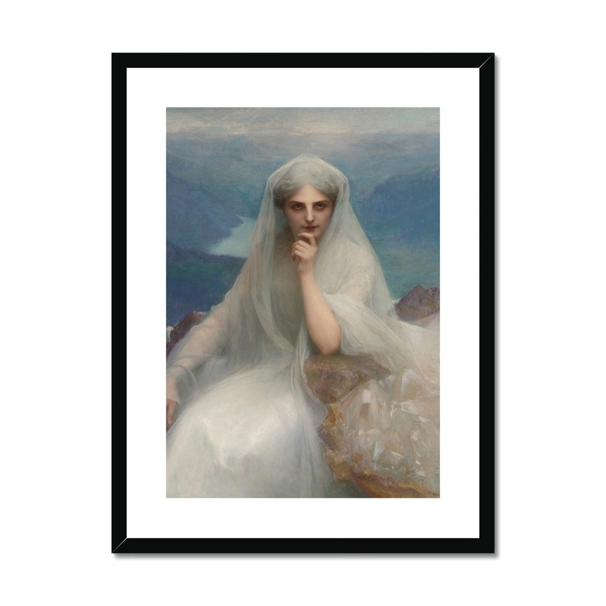 Sur Les Cimes by Pascal-Adolphe-Jean Dagnan-Bouveret  Framed & Mounted Print