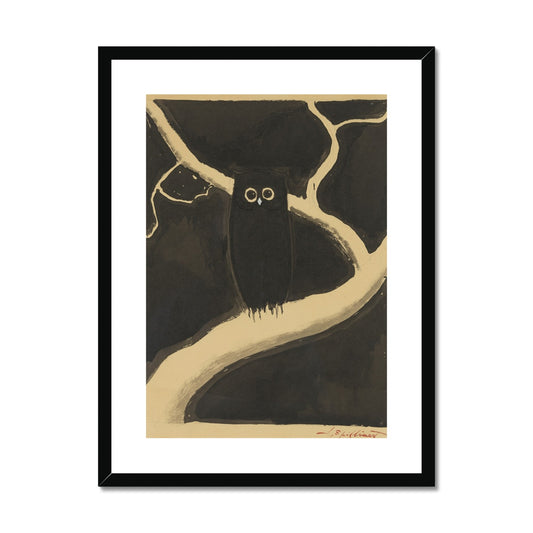 De uil (1919) by Léon Spilliaert Framed & Mounted Print