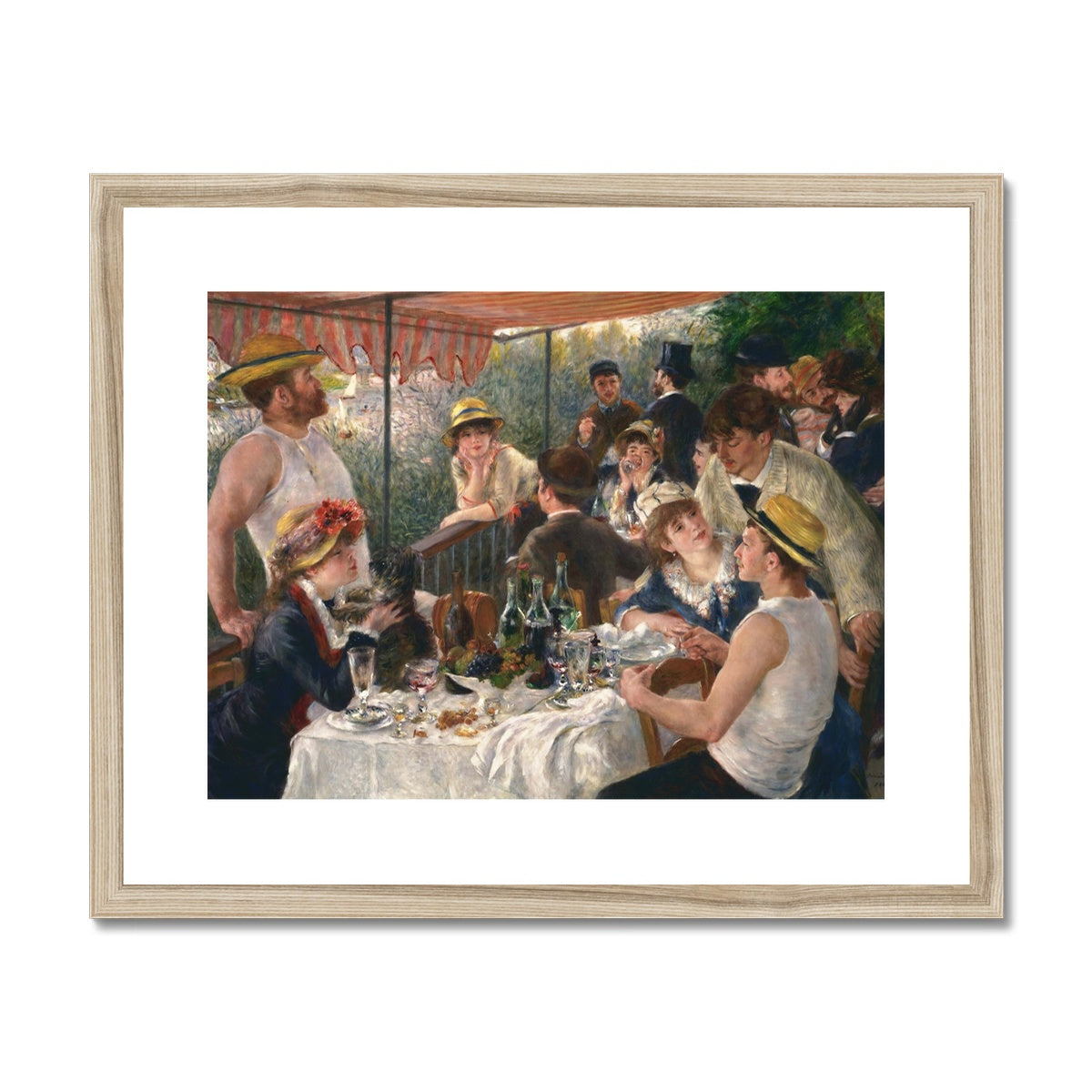 Luncheon of the Boating Party by Pierre-Auguste Renoir Framed & Mounted Print