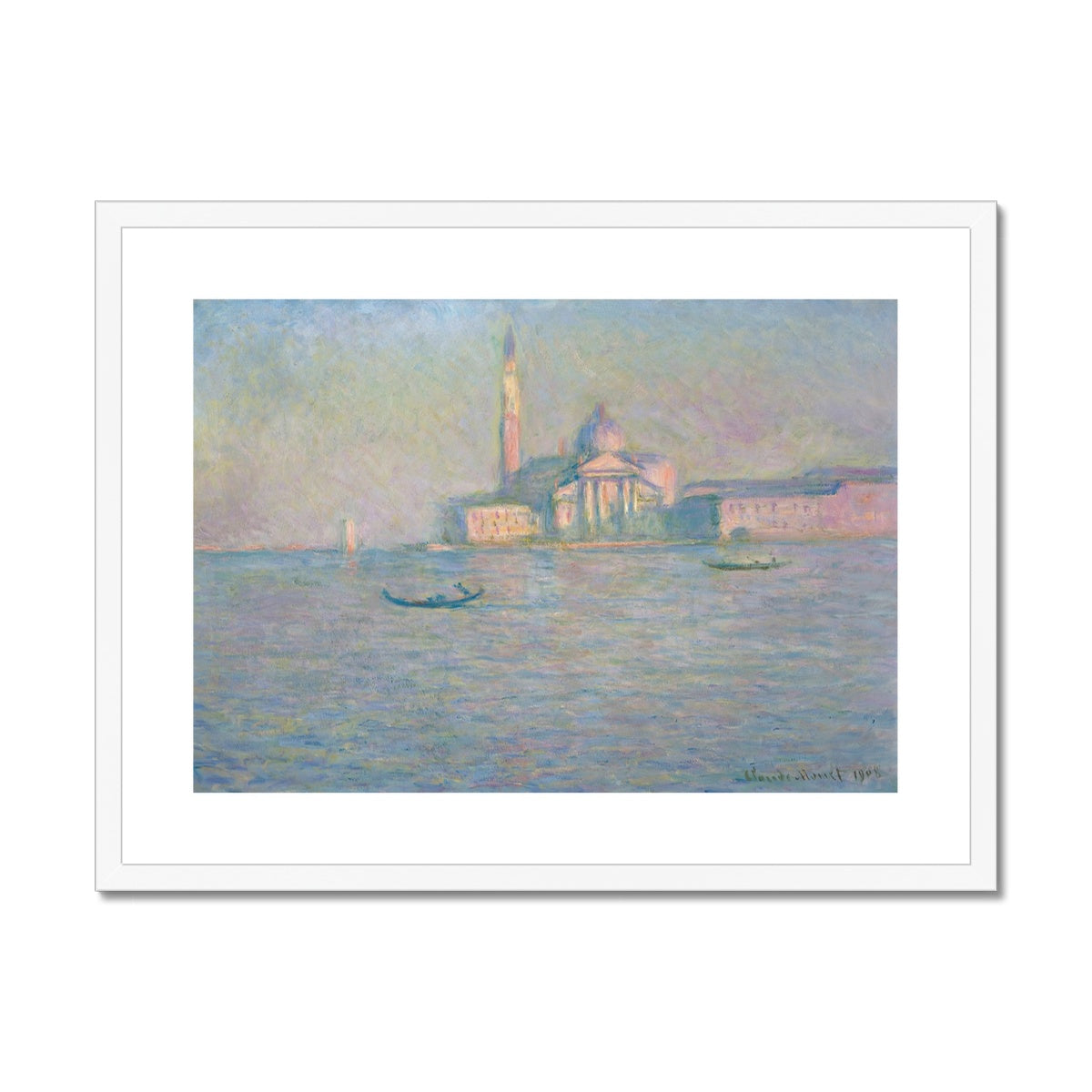 The Church of San Giorgio Maggiore, Venice by Claude Monet  Framed & Mounted Print