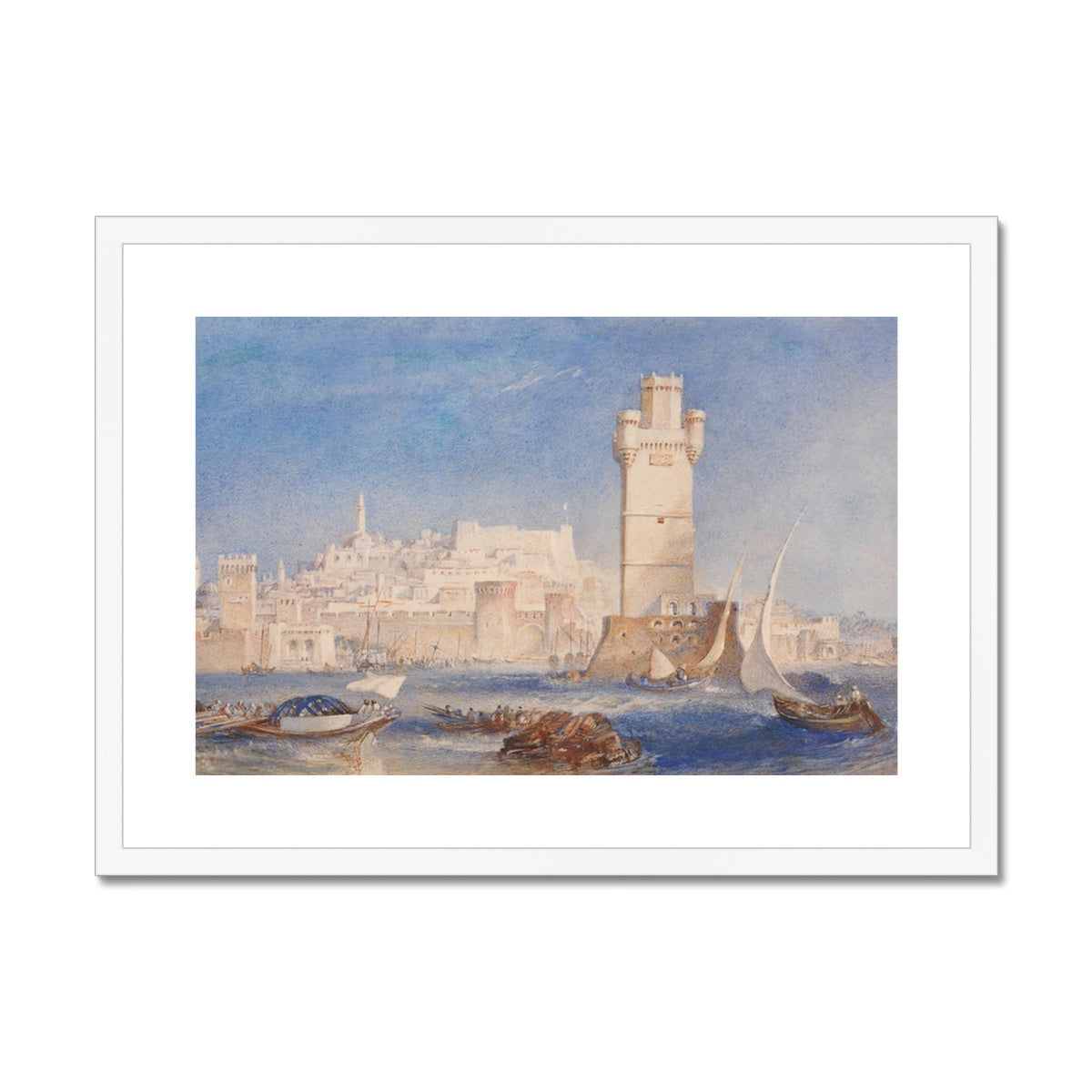 Rhodes by Joseph Mallord William Turner Framed & Mounted Print