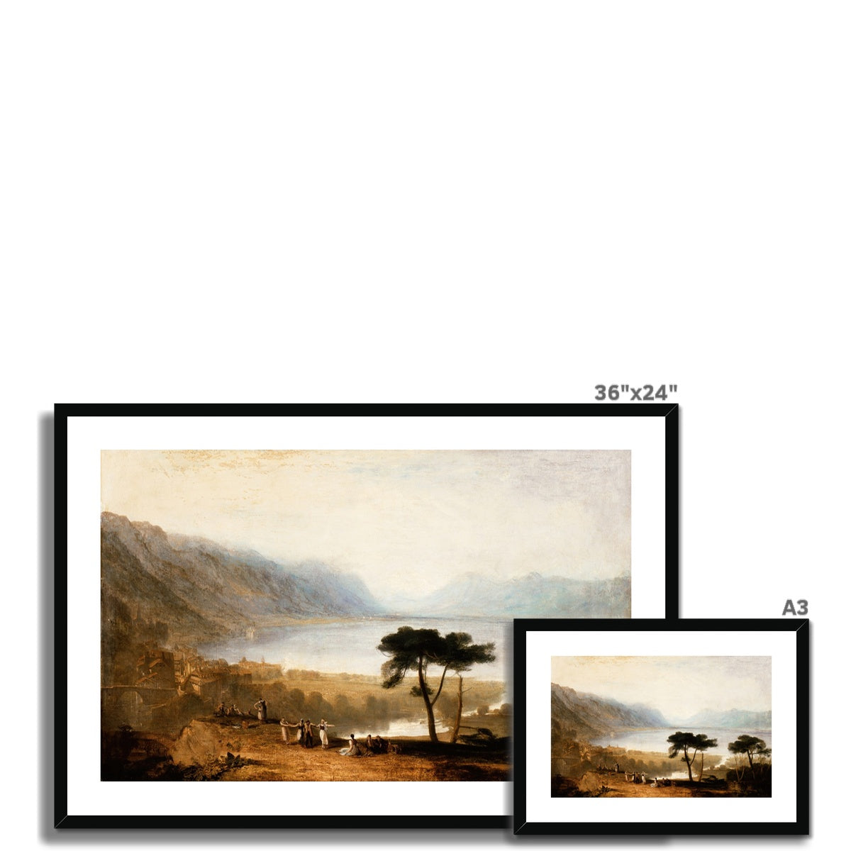 Lake of Geneva from Montreux by Joseph Mallord William Turner Framed & Mounted Print