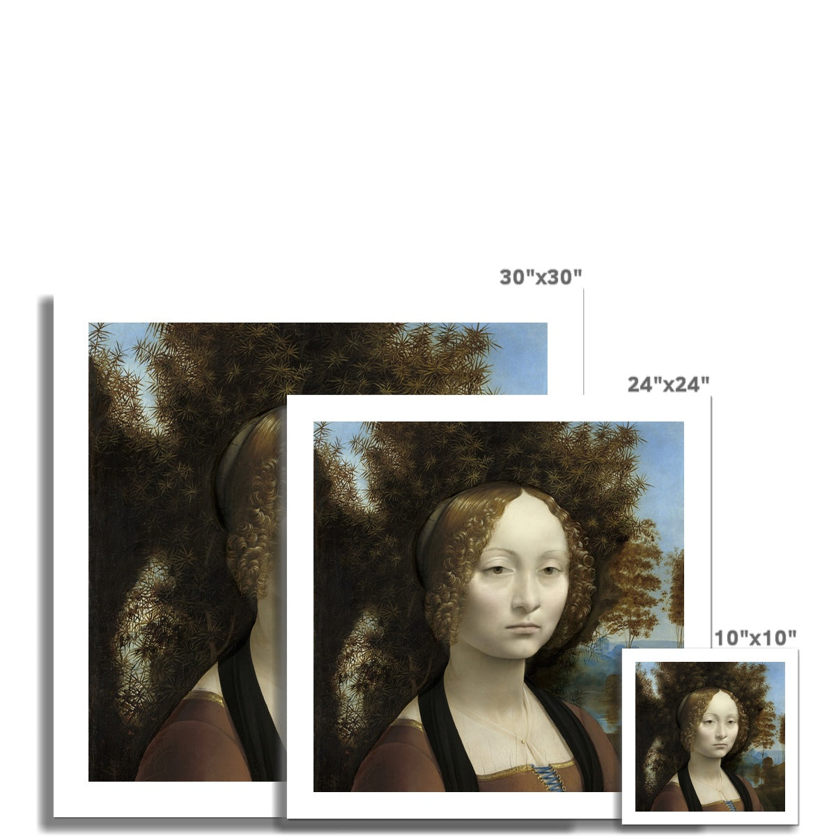 Ginevra de’ Benci by Leonardo da Vinci Fine Art Print