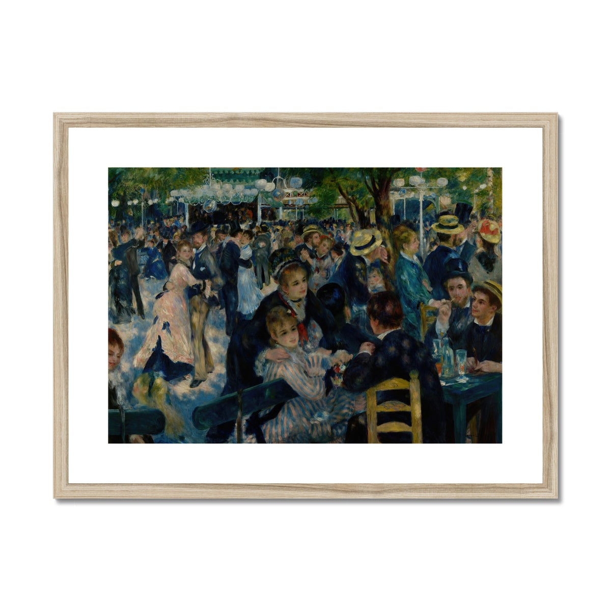 Dance at Le Moulin de la Galette by Pierre-Auguste Renoir Framed & Mounted Print