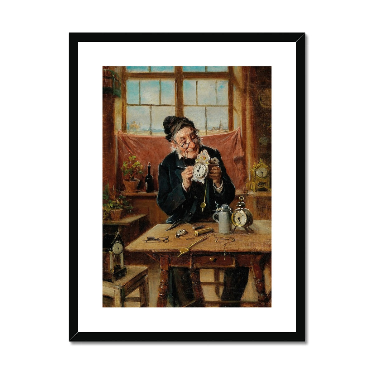 The Watchmaker by Hermann Kern Framed & Mounted Print