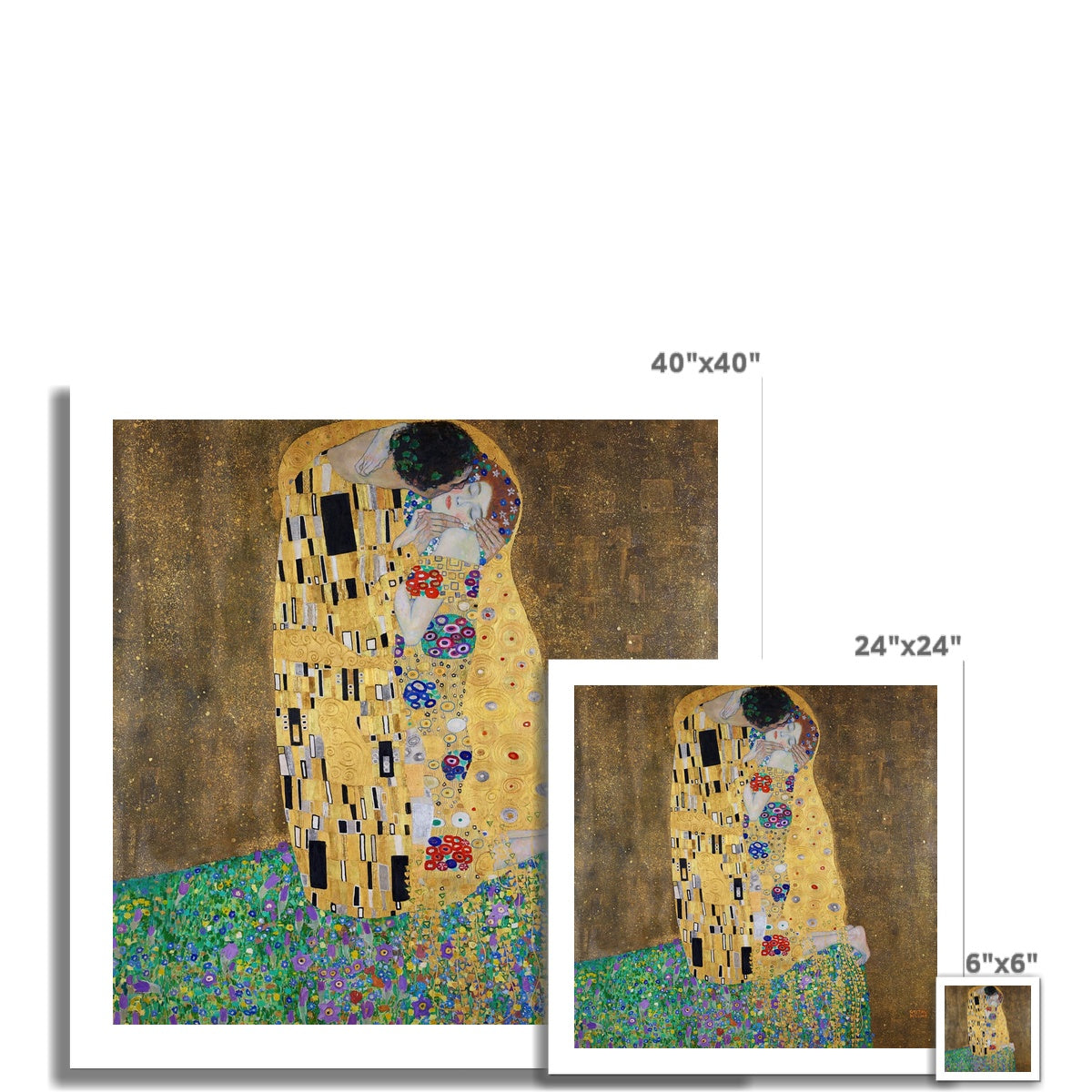 The kiss (lovers) by Gustav Klimt Fine Art Print