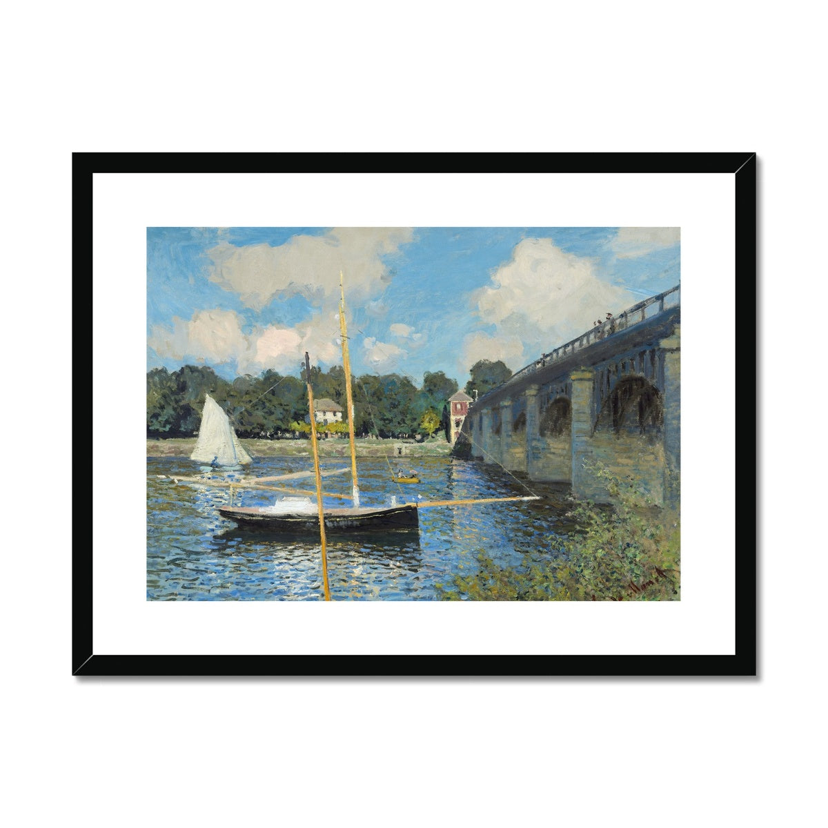 The Bridge at Argenteuil by Claude Monet  Framed & Mounted Print