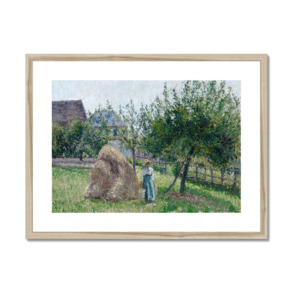 Apple trees in Eragny by Camille Pissarro Framed & Mounted Print